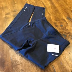 New With Tag Athleta Navy Power Lift Tight Sz M